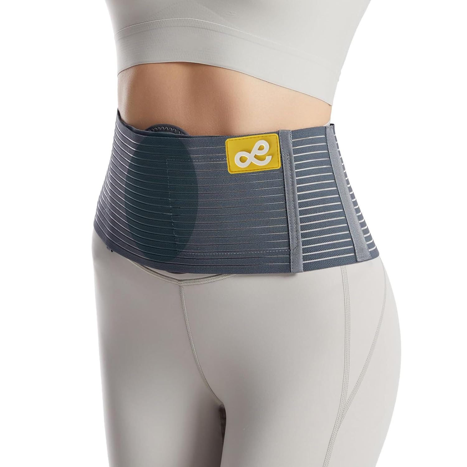 Umbilical Hernia Belt for Men and Women - Hernia Support for Men with 2 Compression Pad (inguinal, femoral, incisional) - Abdominal Binder Post Surgery and Postpartum （S/M）