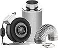 VIVOSUN Air Filtration Kit: 4 Inch 203 CFM Inline Fan with Speed Controller, 4'' Carbon Filter and 8 Feet of Ducting Combo