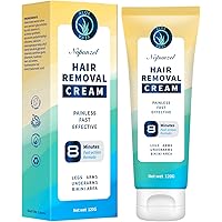 Hair Removal Cream: Hair Removal for Women and Men - Sensitive Intimate Hair Removal - Painless Depilatory Cream - Private Ar