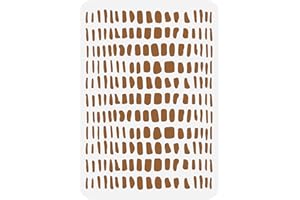 FINGERINSPIRE Geometric Spots Painting Stencil 11.7x8.3 inch Large Plastic Crocodile Skin Stencils Irregular Square Shape Art