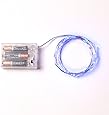 RTGS 20 Blue Color Micro LED String Lights Battery Operated on 7.5 Feet Silver Wire