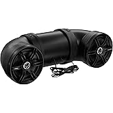 SOUNDSTORM BTB8 ATV UTV Weatherproof Sound System - 8 Inch Speakers, 1 Inch Tweeters, Amplified, Bluetooth, Aux-in, Easy Installation for 12V Vehicles