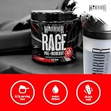 Warrior Rage Pre Workout Powder 392g 45 Servings Savage Strawberry 300mg view 6
