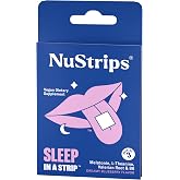 NuStrips&trade; Fast-Dissolving Sleep Strips with 5mg Melatonin, Valerian Root, L-Theanine &amp; Vitamin B6 &ndash; Blueberry Flavor - Natural Sleep Aid, Vegan, Non-GMO, Gluten Free &ndash; Fall Asleep Fast (3 Strips)