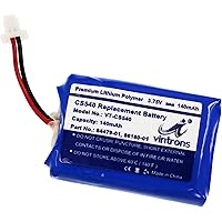 VINTRONS CS540, C054 Replacement Battery for Plantronics Savi CS540, C054, 86180-01, 84479-01, CS540A, Savi CS540A,