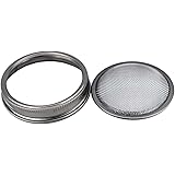 Stainless Steel Sprouting Lid and Band for Wide Mouth Mason, Ball, Canning Jars