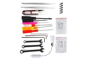 SHANRYA Sewing Machine Cleaning Kit, Serger Service Kit, Overlock Machine Overlock Sewing Machine Straight/Curved Tweezers Overlock Machine Tool Screws Brush Scissors Wrenches