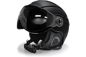 2-in-1 Visor Ski Snowboard Helmet Detachable Snow Mask Anti-Fog Anti-uv Integrated Goggle Shield Low Weight Adults Men Women