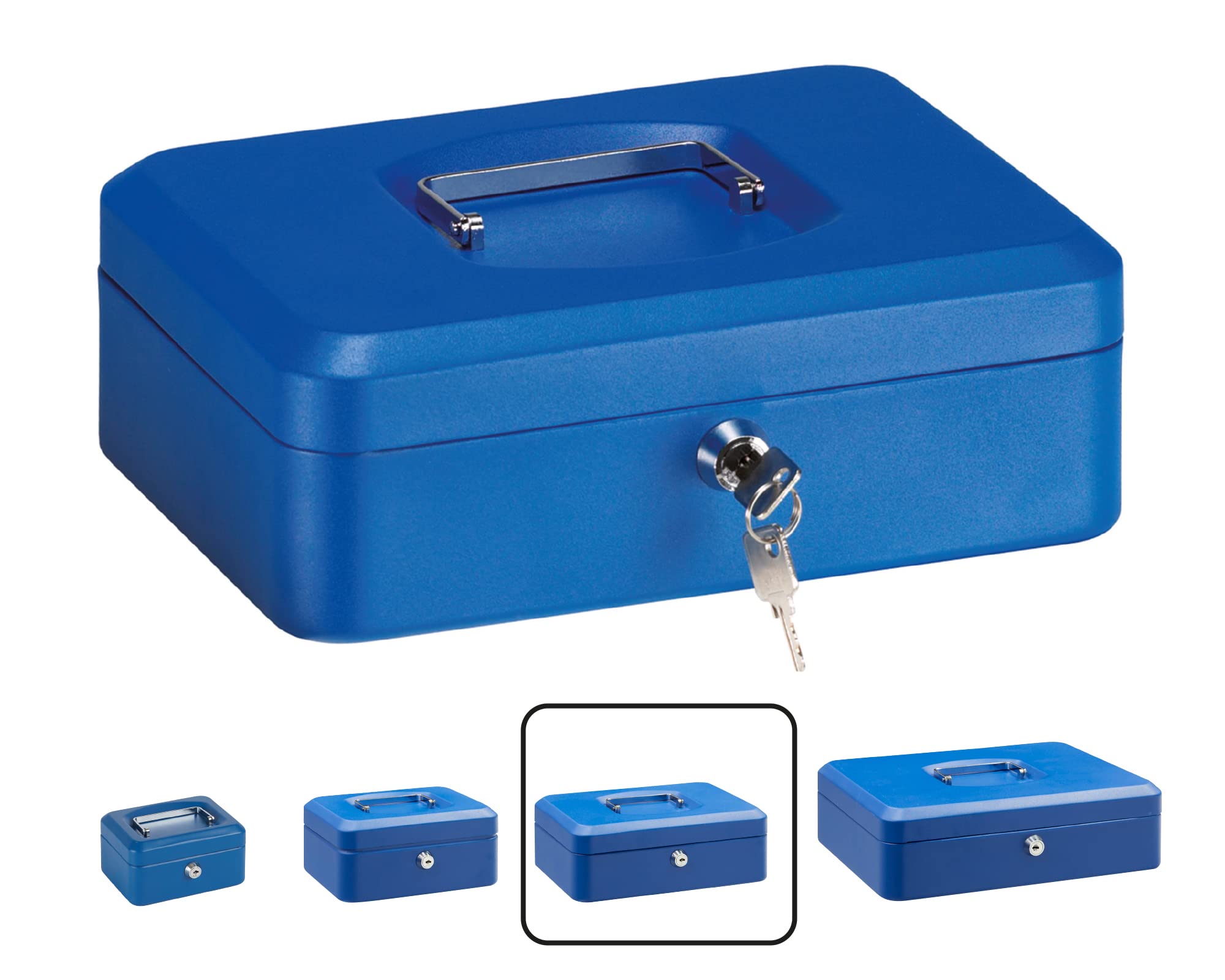 Arregui C9235 Deposit Box with Tray Purse, Blue