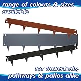 Harbour Housewares 5M Galvanised Steel Lawn Edging 8cm Face Height Rust view 4