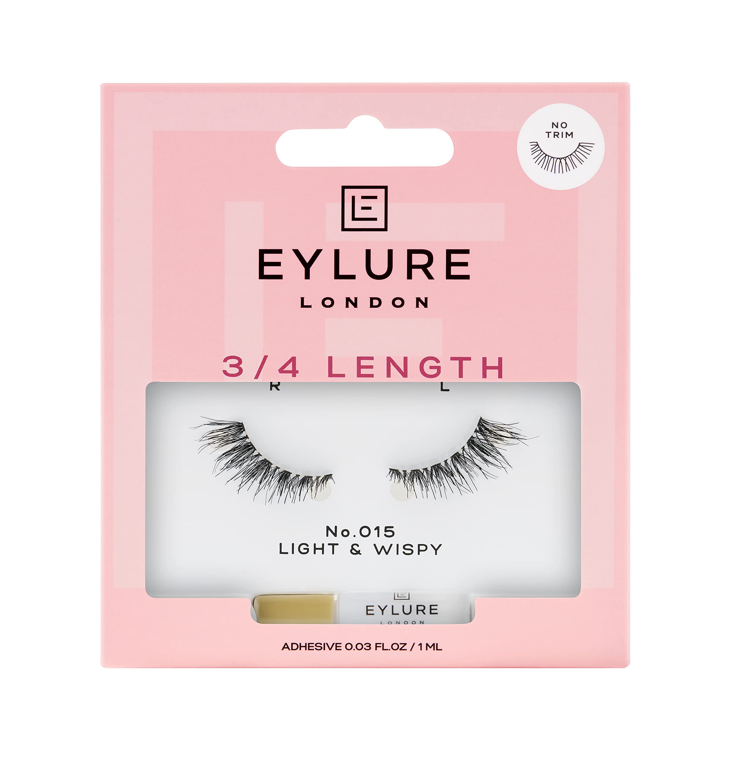 Eylure 3/4 Length No. 015 False Lashes (packaging may vary) — image 1