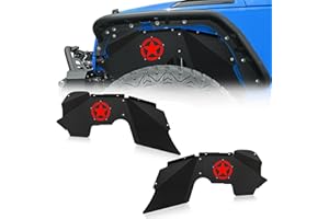 EYOUHZ for Wrangler JK Front Inner Fender Liners Compatible with 2007-2018 Jeep Wrangler JK & JKU Unlimited 2/4 Doors, Red St