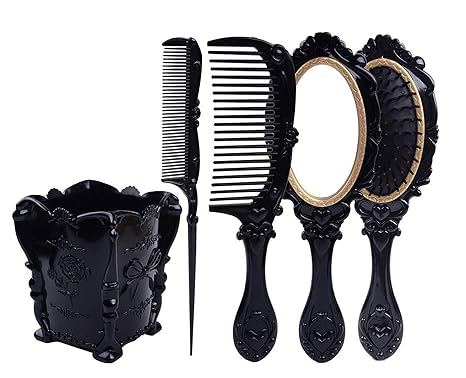 Buy Baal Hair Dressing Comb Set With Mirror With Holder For Women