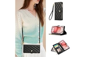 HAONANDE Wallet Phone Case for Motorola Moto G Play 2024 Flip Folio Leather Pocket Cover with Card Holder, Zipper Purse, Cros