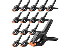 LINSTAINE 15 Pack Pool Cover Clips for above Ground Pools 4.7inch Spring Clamps Heavy Huty Large Plastic Clips for Crafts Woodworking DIY Backdrop Photography, Pool Wind Guard Clips with 2inch Jaw Opening