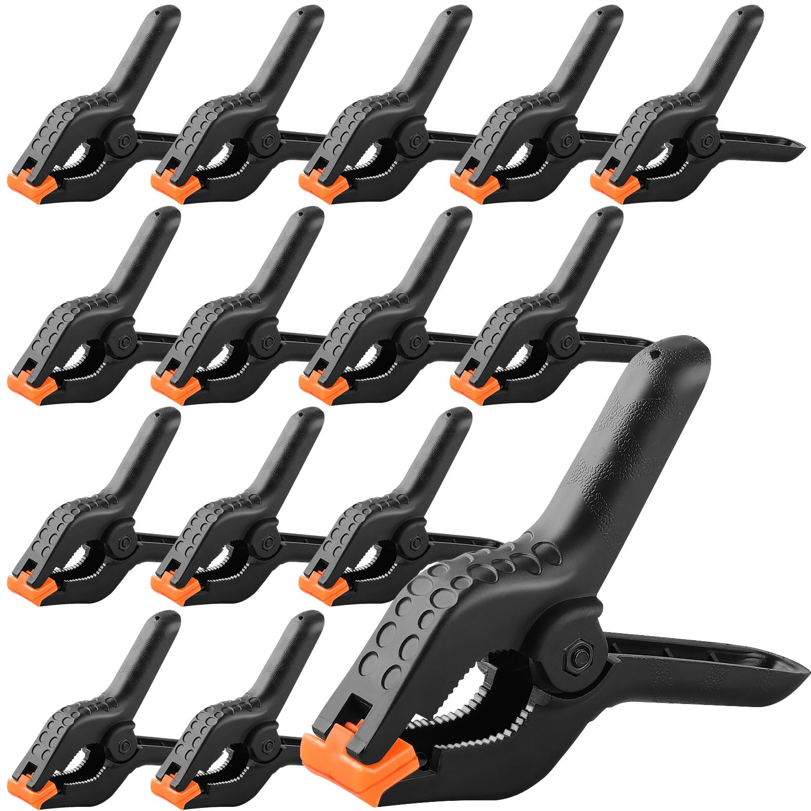 Photo 1 of 15 Pack Pool Cover Clips for above Ground Pools 4.7inch Spring Clamps Heavy Huty Large Plastic Clips for Crafts Woodworking DIY Backdrop Photography, Pool Wind Guard Clips with 2inch Jaw Opening