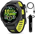 Wearable4U Garmin Forerunner 265S Music GPS Running 42 mm Smartwatch, Black with AMOLED 1.1in Touchscreen Display E-Bank Bundle