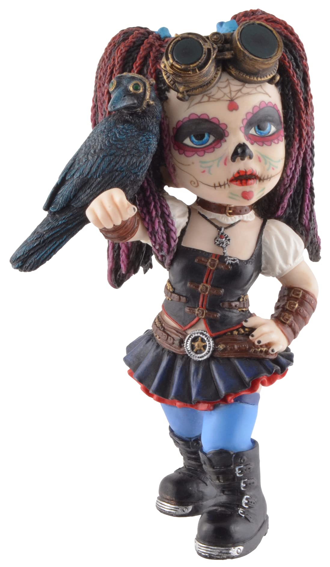 Cosplay Kids Steampunk Girl with Ravens Coloured by Veronese