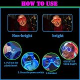 COSORO Neon Party Glasses 6 Pack LED Shutter Glow Sunglasses Kids Adults view 4