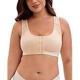 Post Surgery Compression Bra for Women Front Closure Bra with Adjustable Straps Wirefree