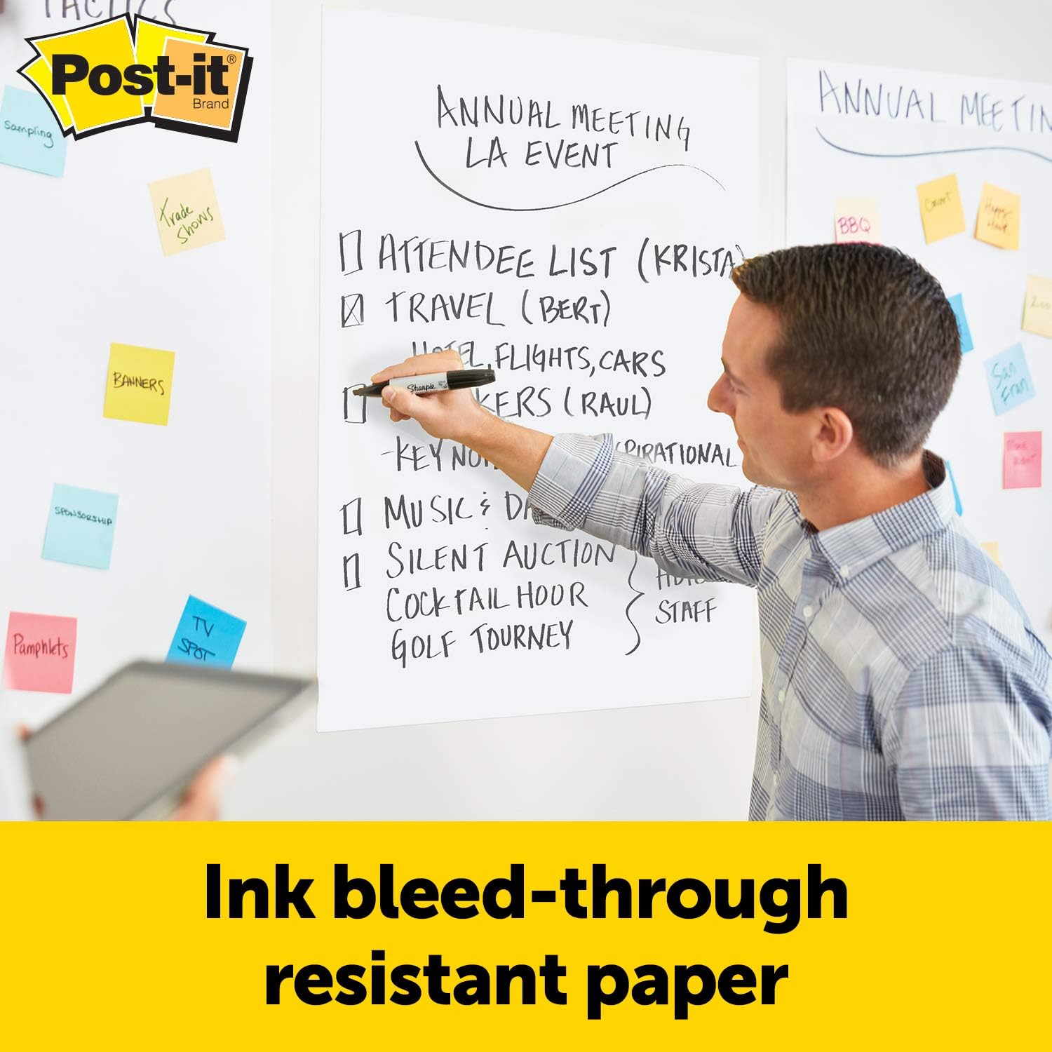 Post-it Super Sticky Easel Pad, 25 x 30 Inches, 30 Sheets/Pad, 2 Pads (561) & Super Sticky Easel Pad, 25 x 30 Inches, 30 Sheets/Pad, 2 Pads, Large White Premium Self Stick Flip Chart Paper : Office Products