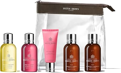 Molton Brown Revived Voyager Travel Set & Bag 5pc Orange Bergamot Pink Pepper