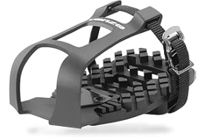 VENZO Bike Bicycle Toe Clips Cage Indoor Exercise Spin Bike Pedal Adapters - Compatible with Look Delta Bike Pedal & Convert 