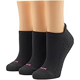 HUE Women's Air Cushion Tab Back No Show Liner Socks (3-Pack)