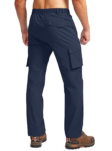 Pudolla Men's Hiking Cargo Pants Quick Dry Waterproof Work Pants