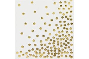 50 Pack Disposable Gold Foil Cocktail Napkins | Birthday Wedding Baby/Bridal Shower Celebration/Party/Event | Dessert/Cake Ta