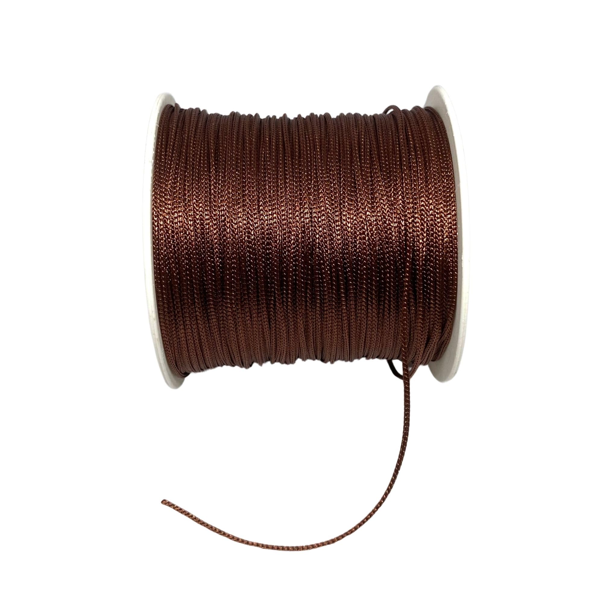 Photo 1 of 1.0 mm Polyester Cord Beading Thread for DIY, Multi Colors Options Macrame Friendship Necklace, Bracelet Jewelry Making String, Craft Making Accessories (Brown, 1.0 mm)