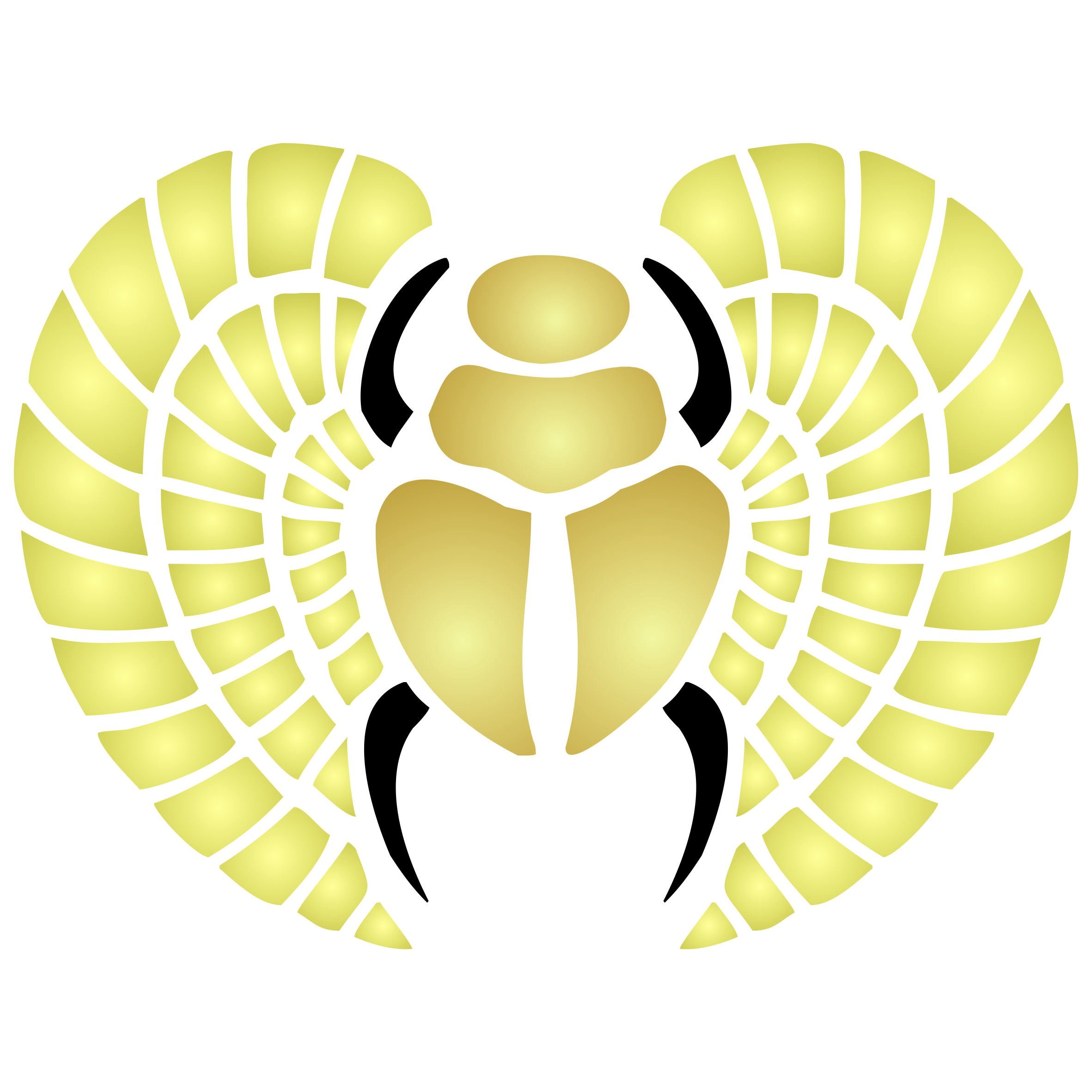 Scarab Beetle Stencil - 10 x 7.5cm (S) - Reusable Egyptian Beetle Ancient Egypt Amulets Wall Stencil Template