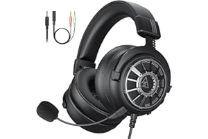 EKSA StarEngine S Gaming Headset for PC, PS4, PS5, Switch, Xbox One, Xbox Series X/S-Wired Gaming Headphones with Detachable Noise Cancelling Mic, 50mm Drivers, 3.5mm Over-Ear Computer Headphones