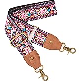 Purse Strap Wide Shoulder Strap Replacement Crossbody Handbag Adjustable Embroidery Guitar Style Bag Strap
