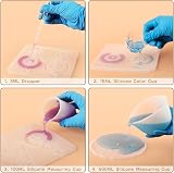 Suzzam Silicone Measuring Cups Resin Kit 600ml 100ml Spatula Sticks Gloves view 6