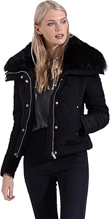 short padded jacket black