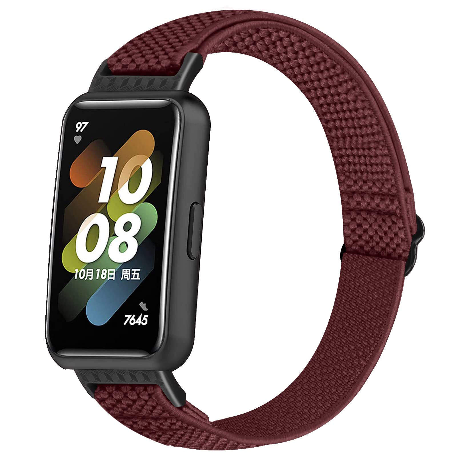 Huamanlou Elastic Strap Compatible with Huawei Band 7 Strap, Soft Nylon Sport Bracelet Replacement Wristband for Huawei Band 7