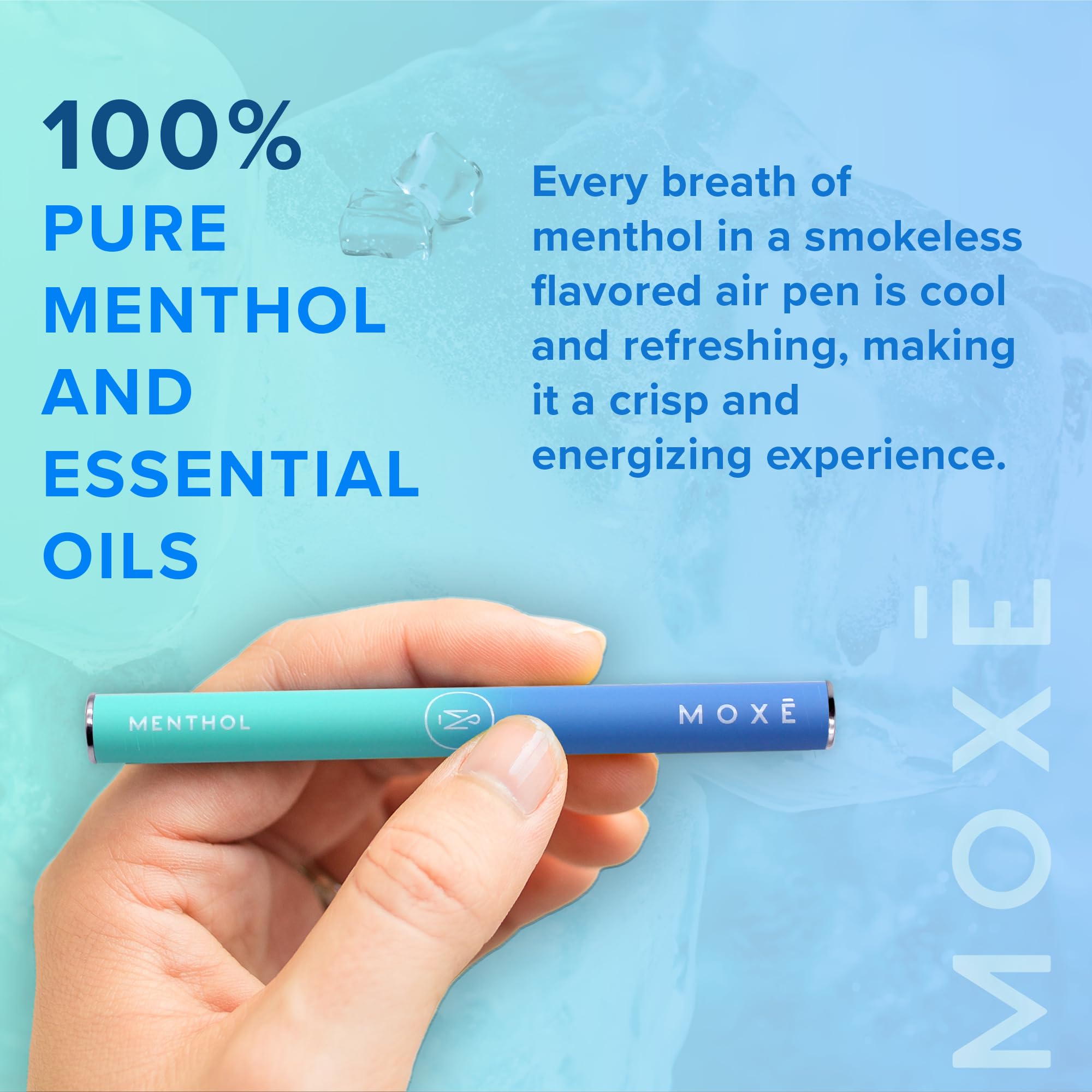 MOXE Natural Menthol Air Inhaler | Non Electric Long-Lasting Flavored Air Refreshing Support | Oral Fixation Menthol Essential Oils, Craving Relief