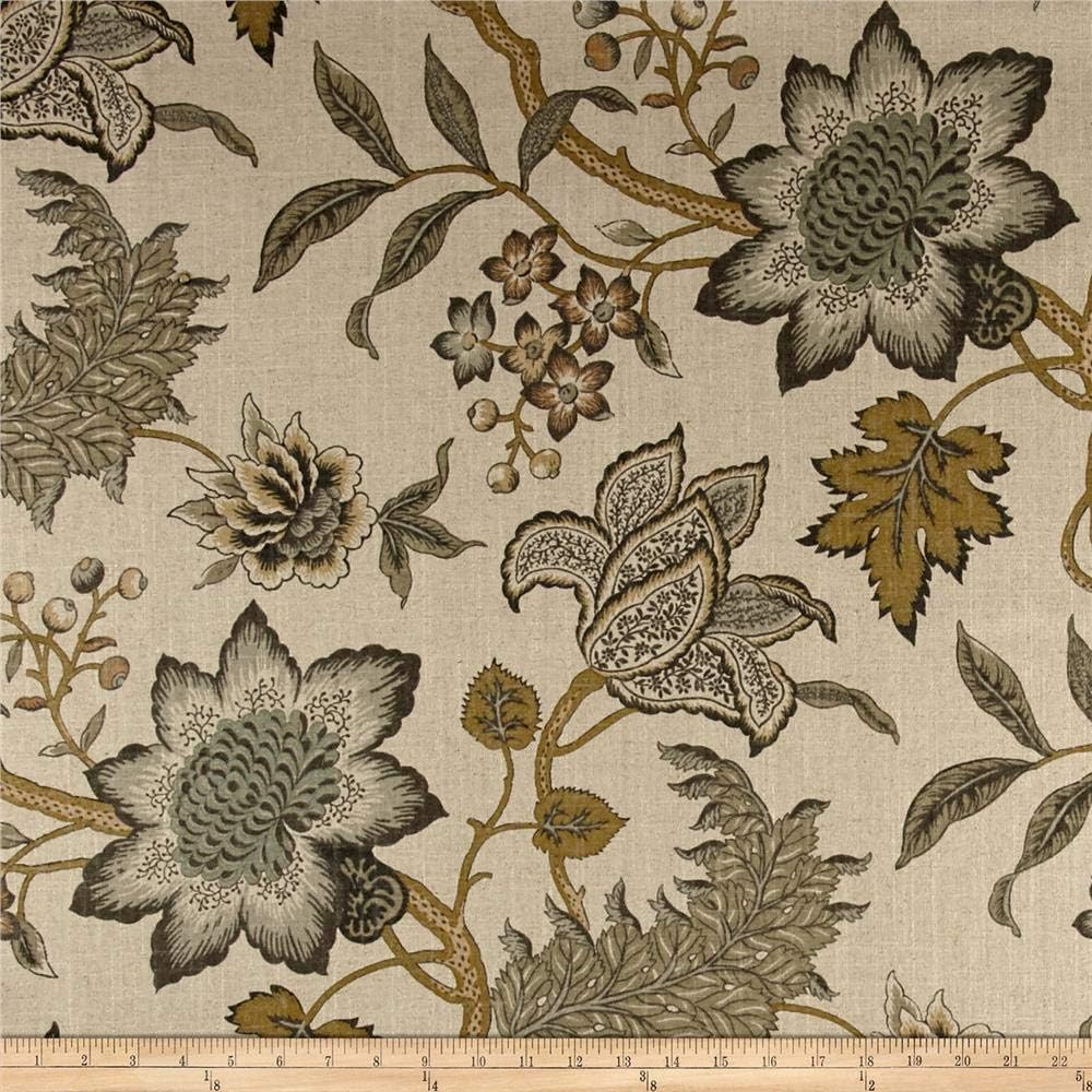 Waverly Jacobean Flair Vermeil Linen Fabric by the Yard