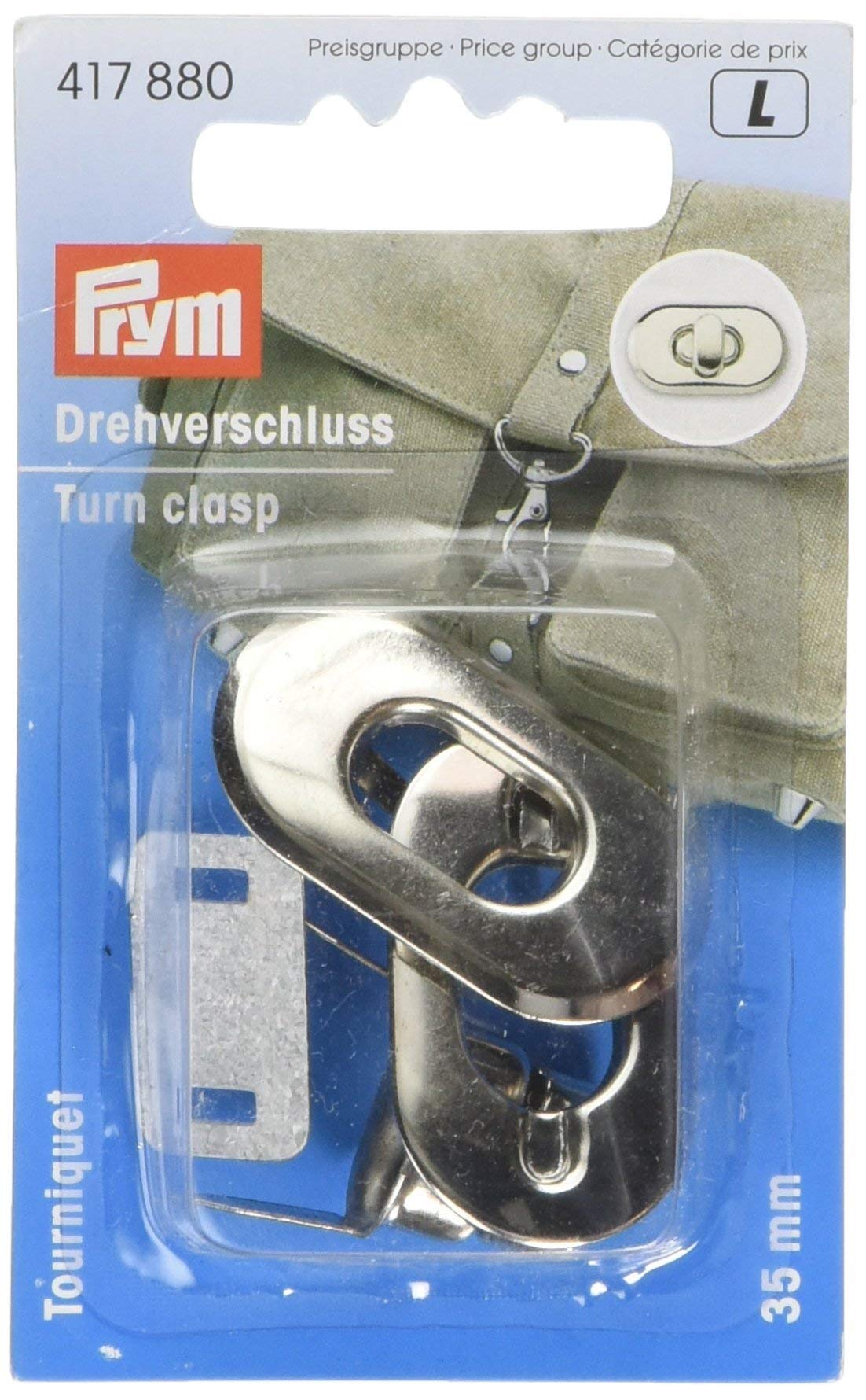 Prym - Silver Turn Clap for Bags - 1 Count