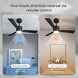 SUNMORY Ceiling Fans with Lights and Remote, 42