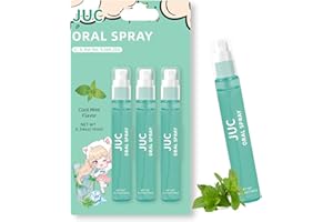 3 Count Mint Breath Spray Mouth Spray Breath Freshener Oral Care for All Ages 0.33OZ (10ML) Mint Peach Flavor (Green)
