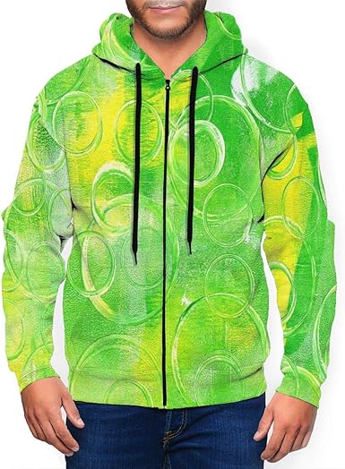 mens green zip hoodie