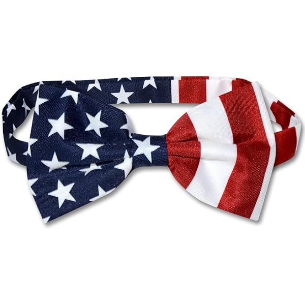 Set Patriotique US : Bretelles, Lacet Et Nœud Papillon Ajustable – Drapeau Américain