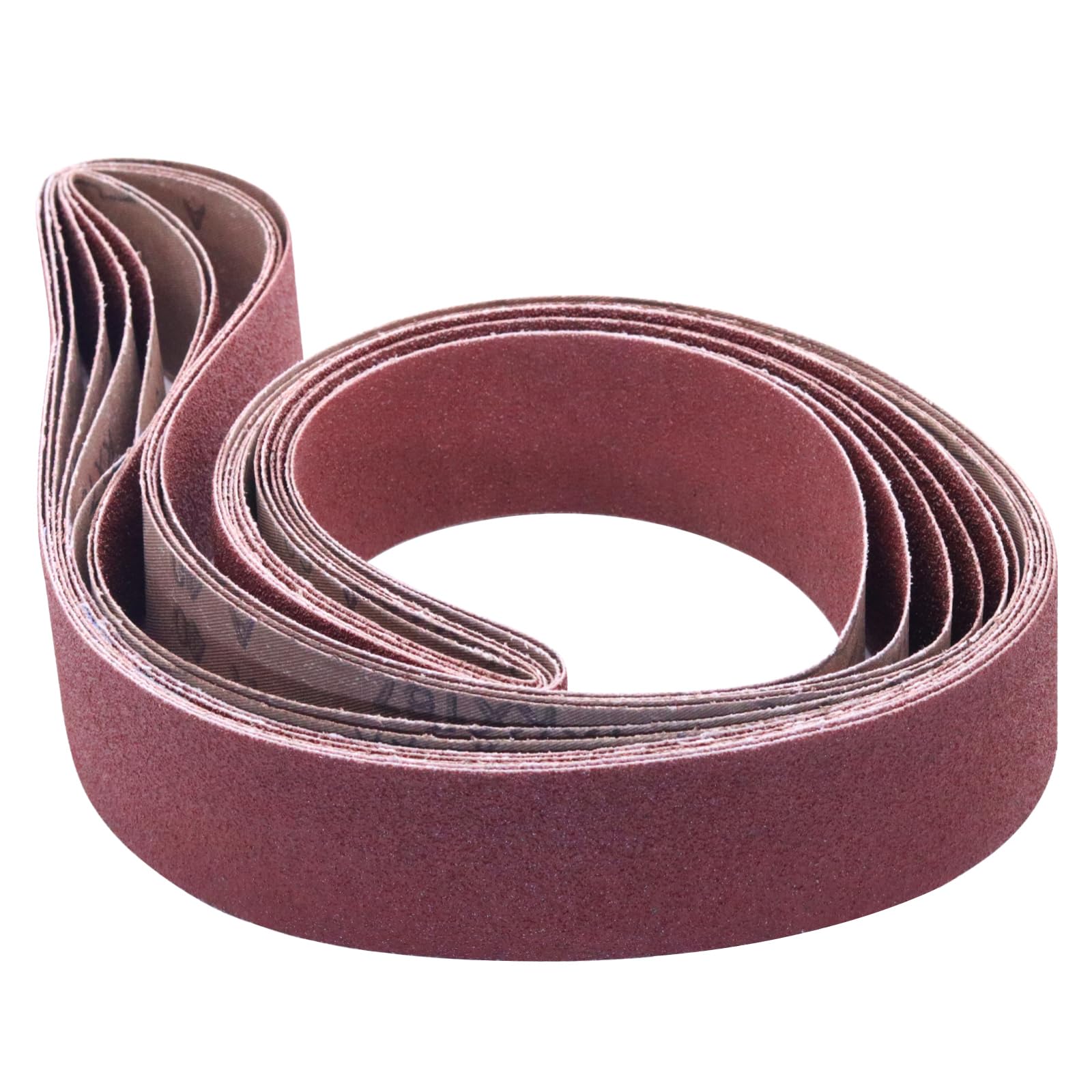 2 inch x 72 inch Sanding Belts, 40 60 80 120 180 240 400 Assorted Grits Aluminum Oxide Sandpaper for Belt Sander, 7 Pack