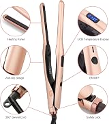 JAETON Mini Hair Straightener Pencil Flat Iron Rose Gold 100-240V 220C view 6