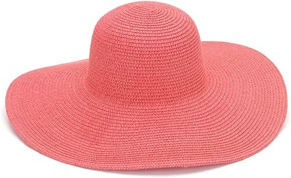 coral floppy hat