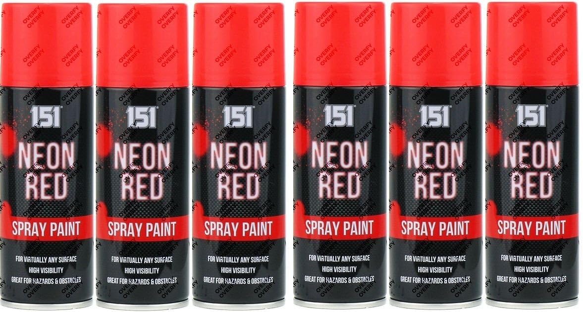 6 x 200ml Neon Spray Paint Fluorescent Aerosol Auto Car DIY Art Craft