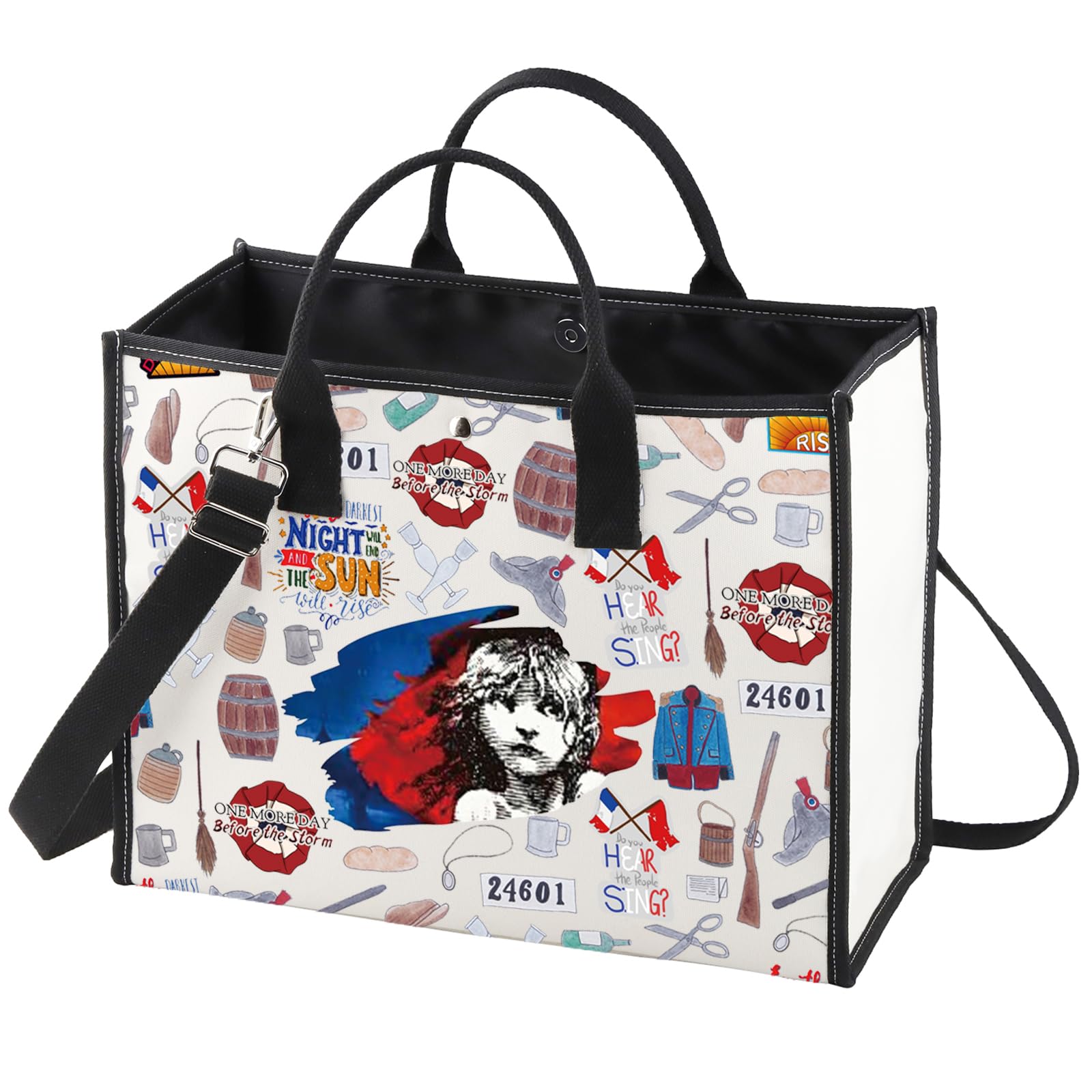 WZMPA Theater Musical Makeup Case Musical Quote Gift One More Day Before The Storm Zipper Pouch Bag Drama Merchandise (24601 BG)