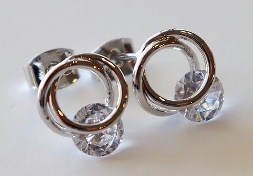 Amazon ルアナ ジルコニア プチ ピアス レディース 大人 かわいい シンプル シルバー ピアス 通販